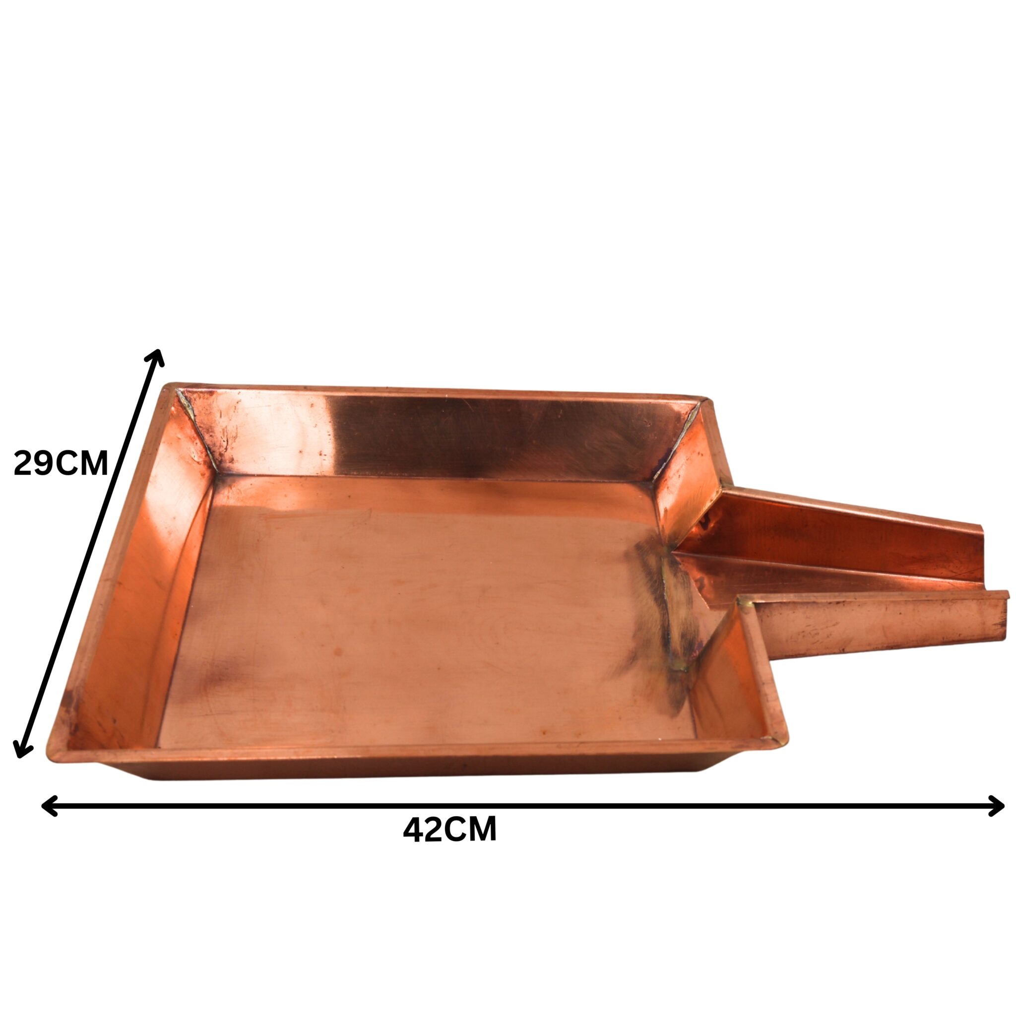 Copper Abhisheka Patra, Pooja Thali, Ritual Plate, Hindu Worship Vessel, Temple Abhishekam Plate, Traditional Pooja Accessories for Shiva Idol, Gold, 11.5 Inch, 1 Piece