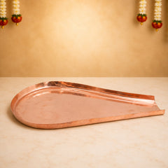 Copper Abhishek Patra Somsutra for Shivling Handcrafted Traditional Vedic Ritual Gifting Vessel, Gold, 9 Inch, 1 Piece