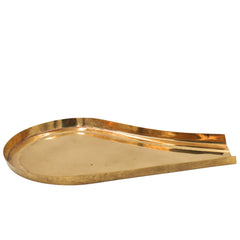Brass Abhisheka Patra / Puja for Lord Shiva, Shivling Abhishekam Vessel, Hindu Temple Ritual Water Pot, Gold, 8 Inch, 1 Piece