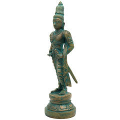 Bronze Rajaraja Chola King Sculpture | Arulmozhivarman Chola Dynasty Idol | Rajaraja the Great, Rajakesari, Ponniyin Selvan | Handcrafted Chola Art Bronze Statue, Brown, 9 Inch, 1 Piece