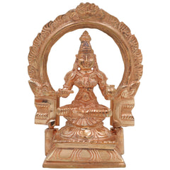 Bronze Annapurna Idol, Panchaloha Murti, Handmade Annapoorna Statue, Chola Art Sculpture, Annapurneshwari Brass Figurine for Home & Temple Pooja, Gold, 6.5 Inch, 1 Piece