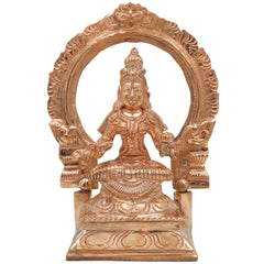 Bronze Annapurna Idol, Handmade Panchaloha & Chola Art Sculpture, Annapurneshwari Statue for Pooja, Home, Temple, Vastu Decor, Gold, 6.5 Inch, 1 Piece