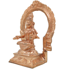 Bronze Annapurna Idol, Handmade Panchaloha & Chola Art Sculpture, Annapurneshwari Statue for Pooja, Home, Temple, Vastu Decor, Gold, 6.5 Inch, 1 Piece