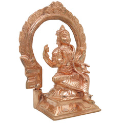Bronze Balambika Idol, Panchaloha Statue, Bala Tripurasundari Murti, Handcrafted South Indian Temple & Home Puja Sculpture, Gold, 6 Inch, 1 Piece