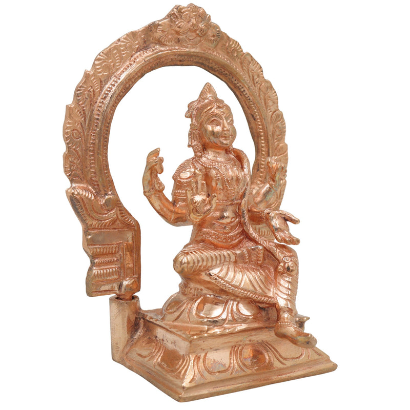 Bronze Balambika Idol, Panchaloha Statue, Bala Tripurasundari Murti, Handcrafted South Indian Temple & Home Puja Sculpture, Gold, 6 Inch, 1 Piece