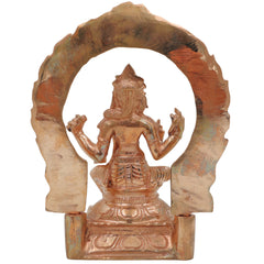 Bronze Balambika Idol, Panchaloha Statue, Bala Tripurasundari Murti, Handcrafted South Indian Temple & Home Puja Sculpture, Gold, 6 Inch, 1 Piece