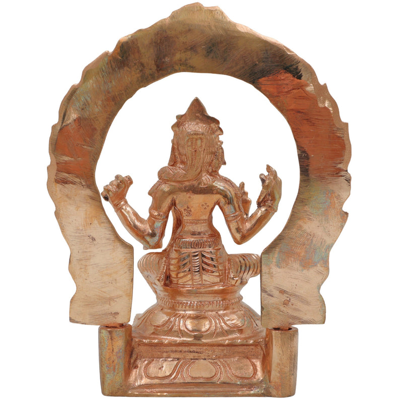 Bronze Balambika Idol, Panchaloha Statue, Bala Tripurasundari Murti, Handcrafted South Indian Temple & Home Puja Sculpture, Gold, 6 Inch, 1 Piece