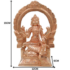 Bronze Balambika Idol, Panchaloha Statue, Bala Tripurasundari Murti, Handcrafted South Indian Temple & Home Puja Sculpture, Gold, 6 Inch, 1 Piece