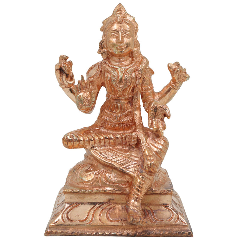 Bronze Handcrafted Balambika Idol, Bala Tripurasundari Panchaloha Statue, South Indian Chola Art Sculpture, Divine Home Temple Decor, Gold, 4.5 Inch, 1 Piece