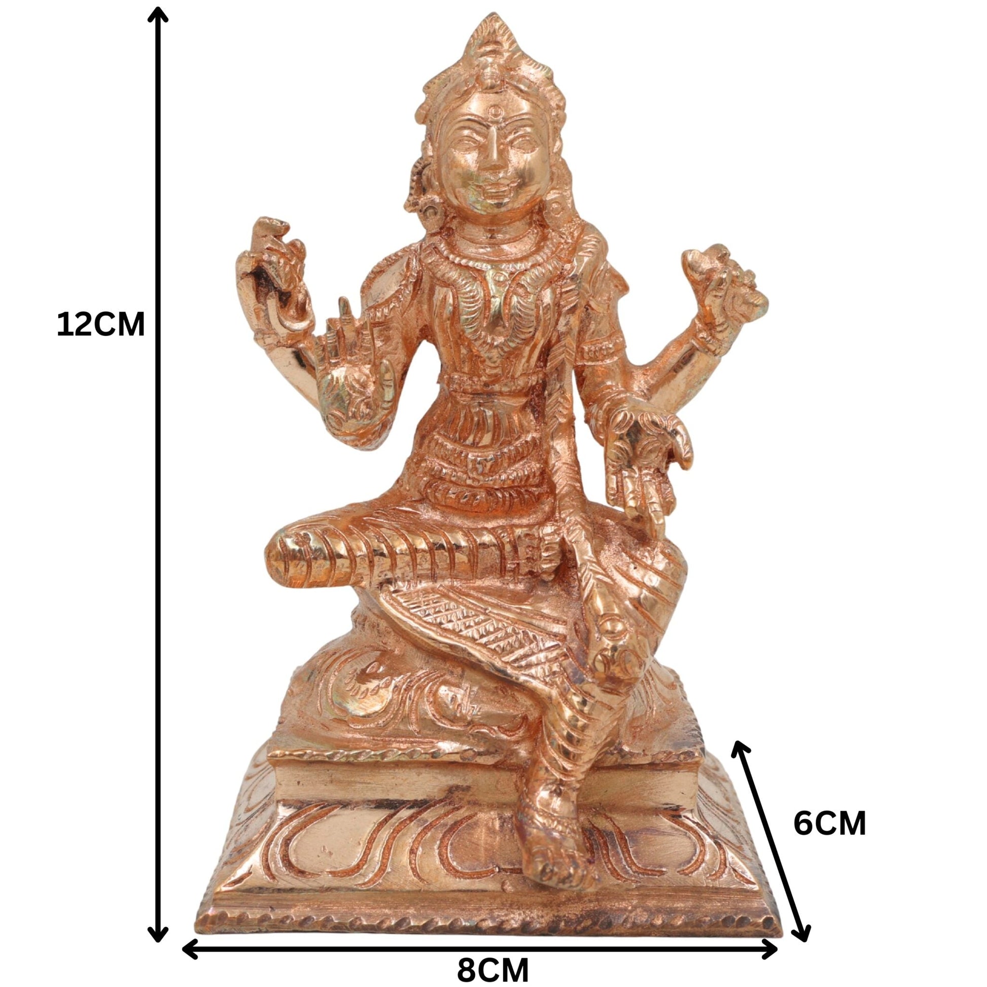 Bronze Handcrafted Balambika Idol, Bala Tripurasundari Panchaloha Statue, South Indian Chola Art Sculpture, Divine Home Temple Decor, Gold, 4.5 Inch, 1 Piece