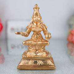 Bronze Handcrafted Annapurna Idol, Annapurneshwari Murti, Annapurna Devi Statue, Panchaloha & Ashtadhatu Sculpture for Pooja & Home Decor, Gold, 4.5 Inch, 1 Piece