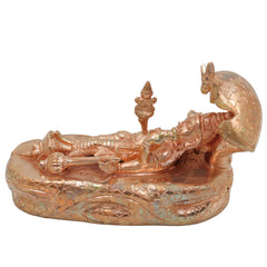 Bronze Padmanabha Swamy Idol | Handcrafted Panchaloha Murti | Chola Art Vishnu Statue | South India Temple & Home Decor, Gold, 3.5 Inch, 1 Piece