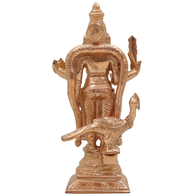 Bronze Handcrafted Murugan Idol, Thiruchandur Murugan Statue, Panchaloha Skanda, Kartikeya, Subramanya, Velan, South India Art, Gold, 6 Inch, 1 Piece