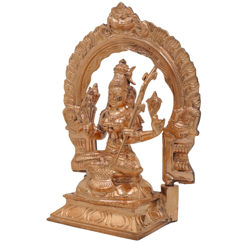 Bronze Kamakshi Idol | Kanchi Kamakshi Amman Devi Murti | Panchaloha Kamakshi Mata Statue | Handcrafted South Indian Sculpture, Gold, 8.5 Inch, 1 Piece