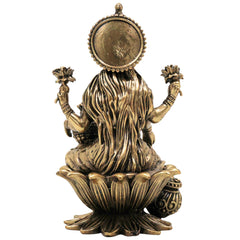 Brass Lakshmi Murti | Mahalakshmi Idol, ShriLakshmi Statue for Pooja, Home Decor & Gifts, Gold, 4 Inch, 1 Piece
