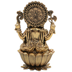 Brass Ganesha Idol, Handcrafted Vinayaka Murti, Siddhivinayak, Ganapati Statue for Home Temple, Pooja, Decor & Gifts, Gold, 4 Inch, 1 Piece