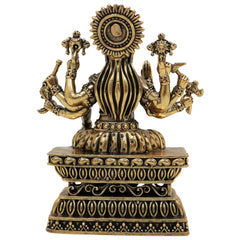 Brass Varahi Amman Idol, Handcrafted Hindu Goddess Statue, Miniature Detailed Varahi, Pooja & Home Temple Sculpture, Gold, 4 Inch, 1 Piece