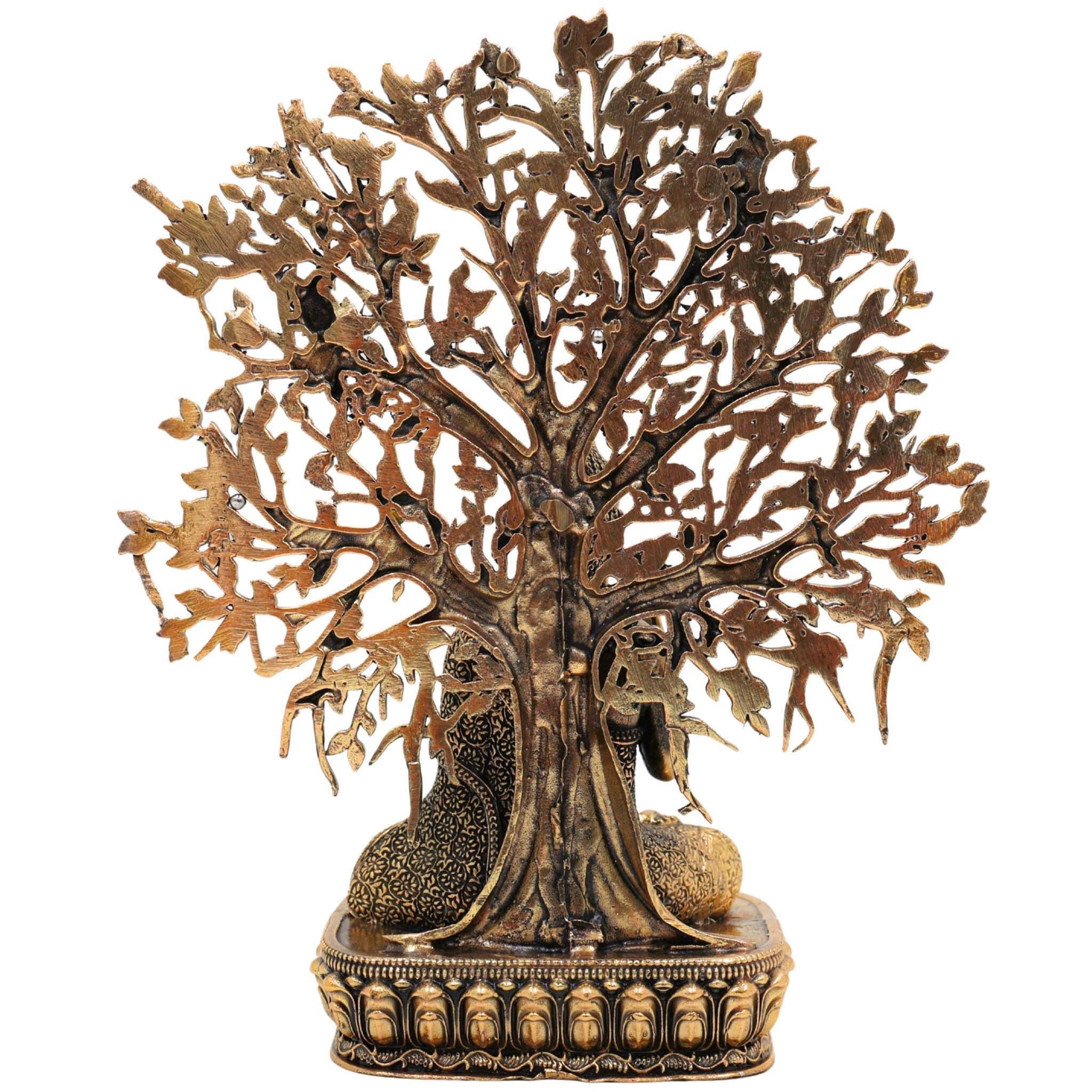 Brass Buddha Idol, Gautam Buddha Statue, Shakyamuni Murti, Siddhartha Gautama Vigraha, Meditating & Sitting Buddha Sculpture for Pooja & Home Decor, Gold, 6.5 Inch, 1 Piece