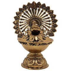 Brass Peacock Diya – Mayura Deepam, Mor Pankh Lamp, Temple Oil Lamp, Handcrafted Mor Deepak, Festival & Pooja Decorative Vilakku, Traditional Peacock Brass Lamp, Home Decor & Spiritual Gift, Gold, 4 Inch, 1 Piece