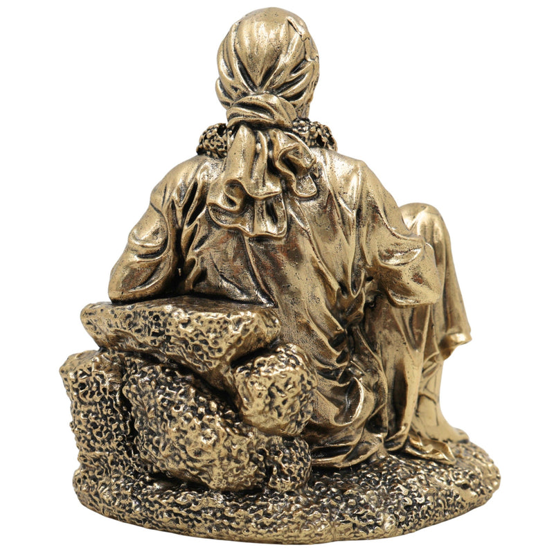 Brass Shirdi Sai Baba Idol, Brass Murti, Sai Nath Statue, Shri Saibaba Pooja Vigraham, Decorative Home Sculpture, Ashtadhatu & Pital Pratima, Gold, 4 Inch, 1 Piece
