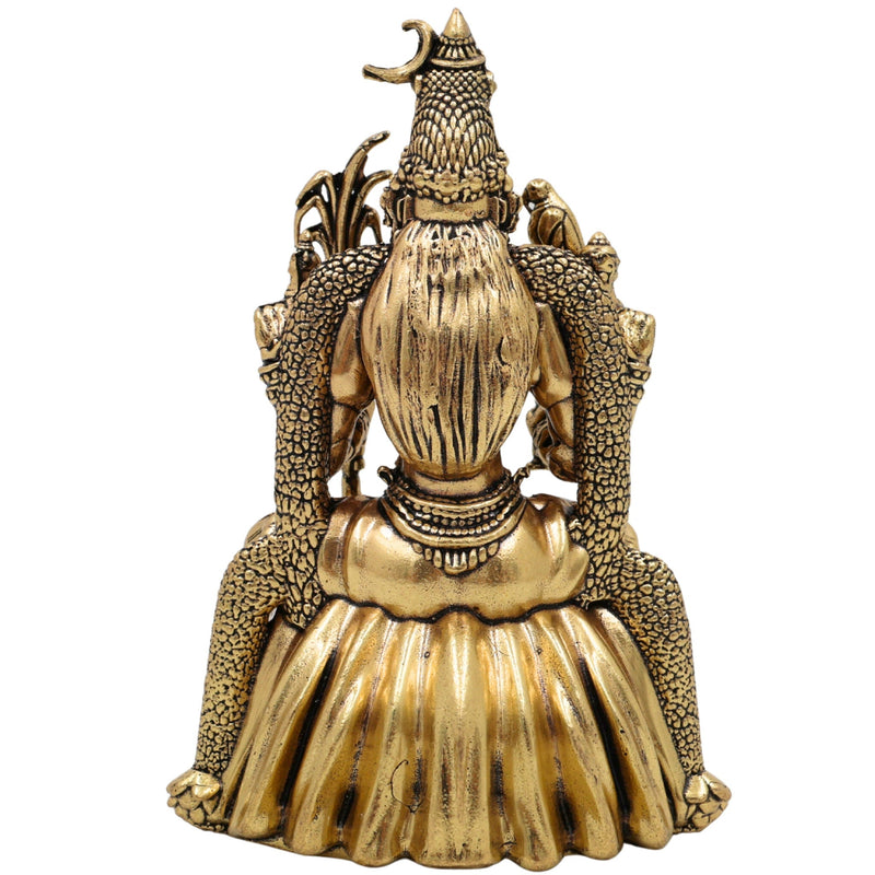 Brass Rajarajeshwari Murti, Rajeshwari Idol, Raja Rajeshwari Pratima, Lalitha Tripura Sundari Vigraha, Handcrafted Pooja Statue for Home & Temple, Gold, 4 Inch, 1 Piece