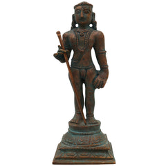 Bronze Murugan Idol, Panchaloha Karthikeya / Skanda / Subramanya Statue, Handcrafted Chola Art Murti for Pooja & Home Decor, Gold, 6 Inch, 1 Piece