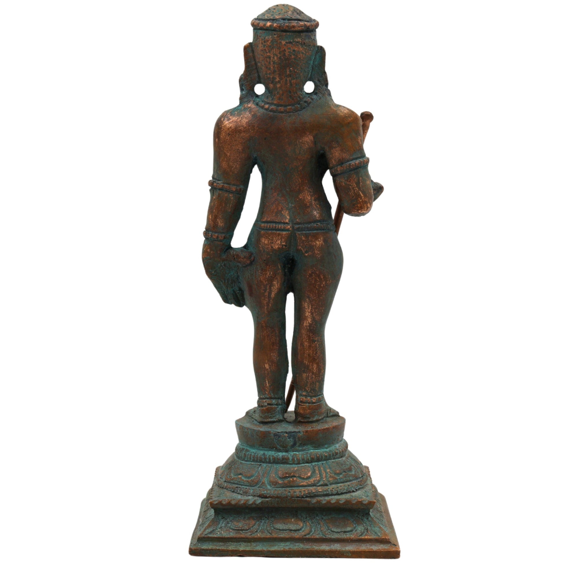 Bronze Murugan Idol, Panchaloha Karthikeya / Skanda / Subramanya Statue, Handcrafted Chola Art Murti for Pooja & Home Decor, Gold, 6 Inch, 1 Piece