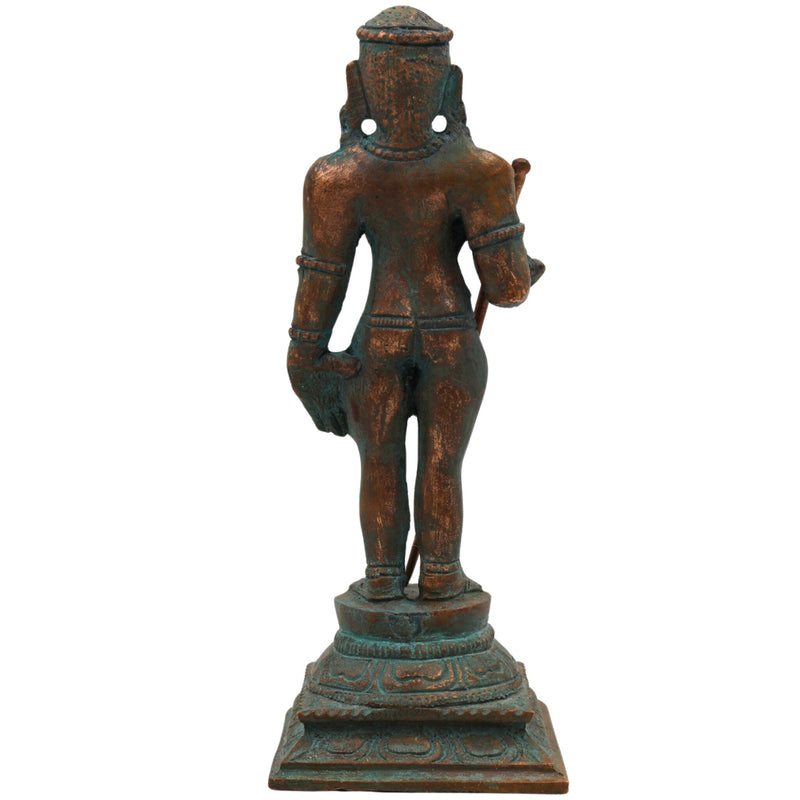 Bronze Murugan Idol, Panchaloha Karthikeya / Skanda / Subramanya Statue, Handcrafted Chola Art Murti for Pooja & Home Decor, Gold, 6 Inch, 1 Piece