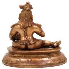 Brass Bal Gopal Idol, Handcrafted Child Krishna Murti, Govinda Statue for Pooja, Home Temple & Spiritual Decor, Gold, 6.5 Inch, 1 Piece