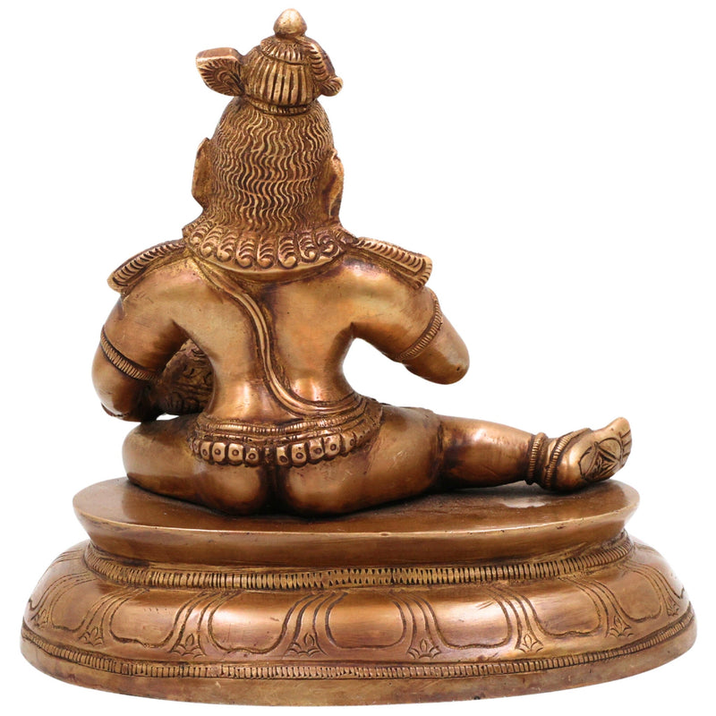 Brass Bal Gopal Idol, Handcrafted Child Krishna Murti, Govinda Statue for Pooja, Home Temple & Spiritual Decor, Gold, 6.5 Inch, 1 Piece