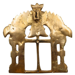 Bhunes Brass Prabhavali Frame Arch – Prabhawali Wall Hanging Prabhaval for Temple, Home Mandir & Deity Backdrop | Traditional Brass Arch for God Idol Decor, Gold, 8 Inch, 1 Piece