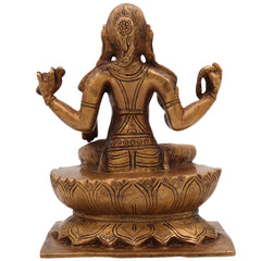 Brass Balambika Idol, Handcrafted Goddess Balambika Murti, Divine Bal Tripura Sundari Statue for Pooja, Temple & Home Decor, Gold, 9 Inch, 1 Piece
