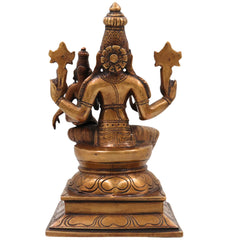 Brass Varahalakshmi Idol, Handcrafted Murti, Goddess Varalakshmi Statue for Pooja, Home Decor & Spiritual Gifts, Gold, 10 Inch, 1 Piece