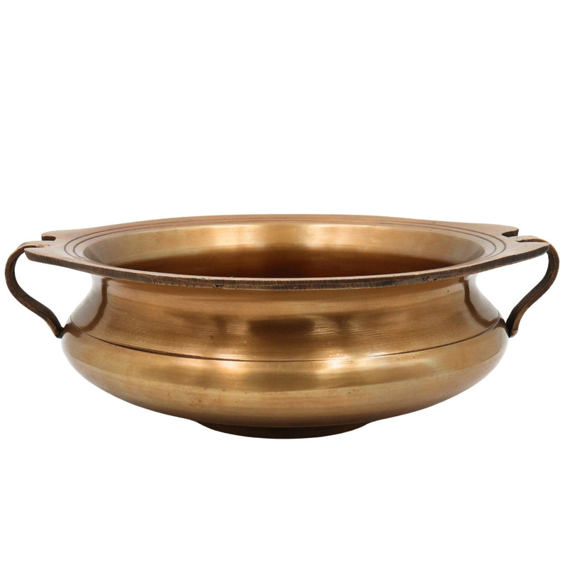Brass Urli Bowl, Handcrafted Decorative Urli, Floating Flower Sculpture for Home Decor, Pooja & Gifts, Gold, 3.5 Inch, 1 Piece