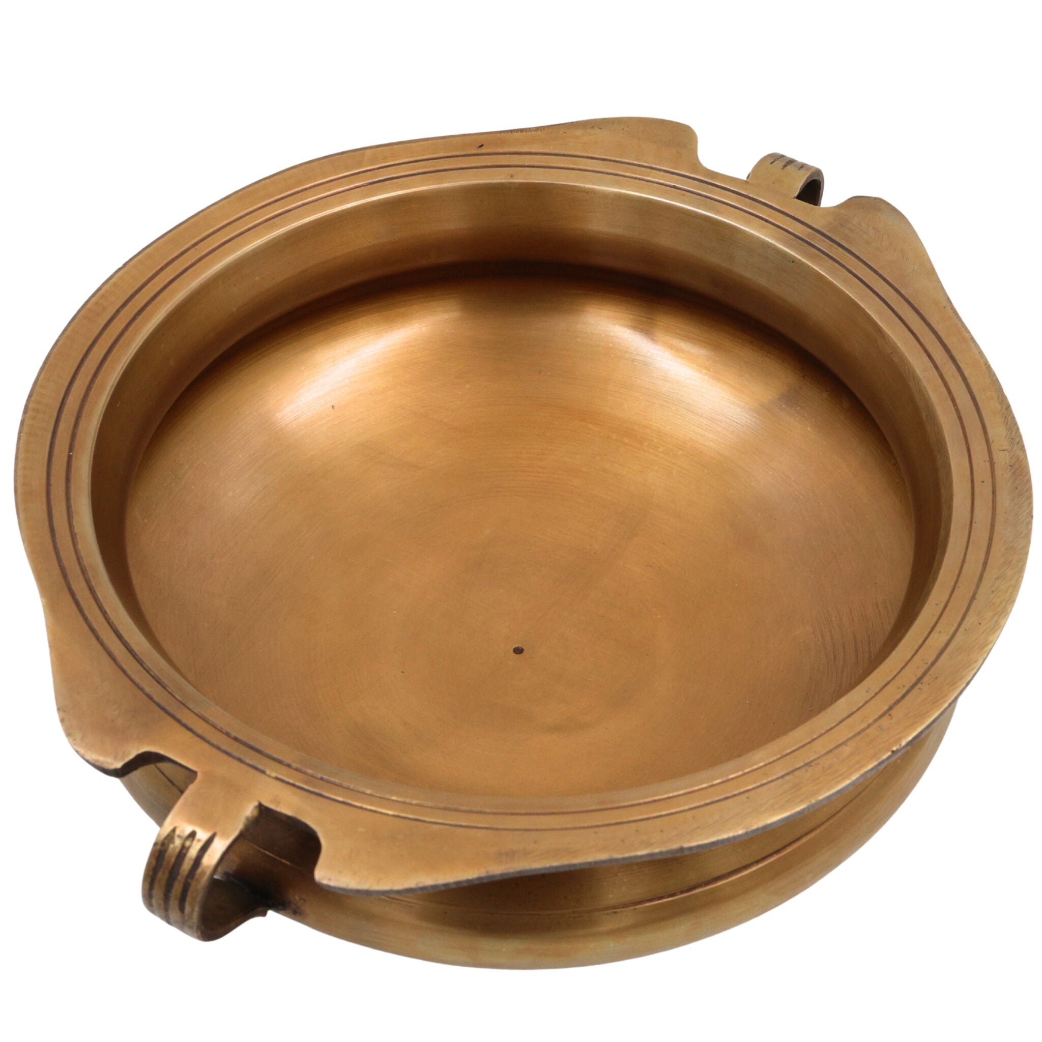 Brass Urli Bowl, Handcrafted Decorative Urli, Floating Flower Sculpture for Home Decor, Pooja & Gifts, Gold, 3.5 Inch, 1 Piece