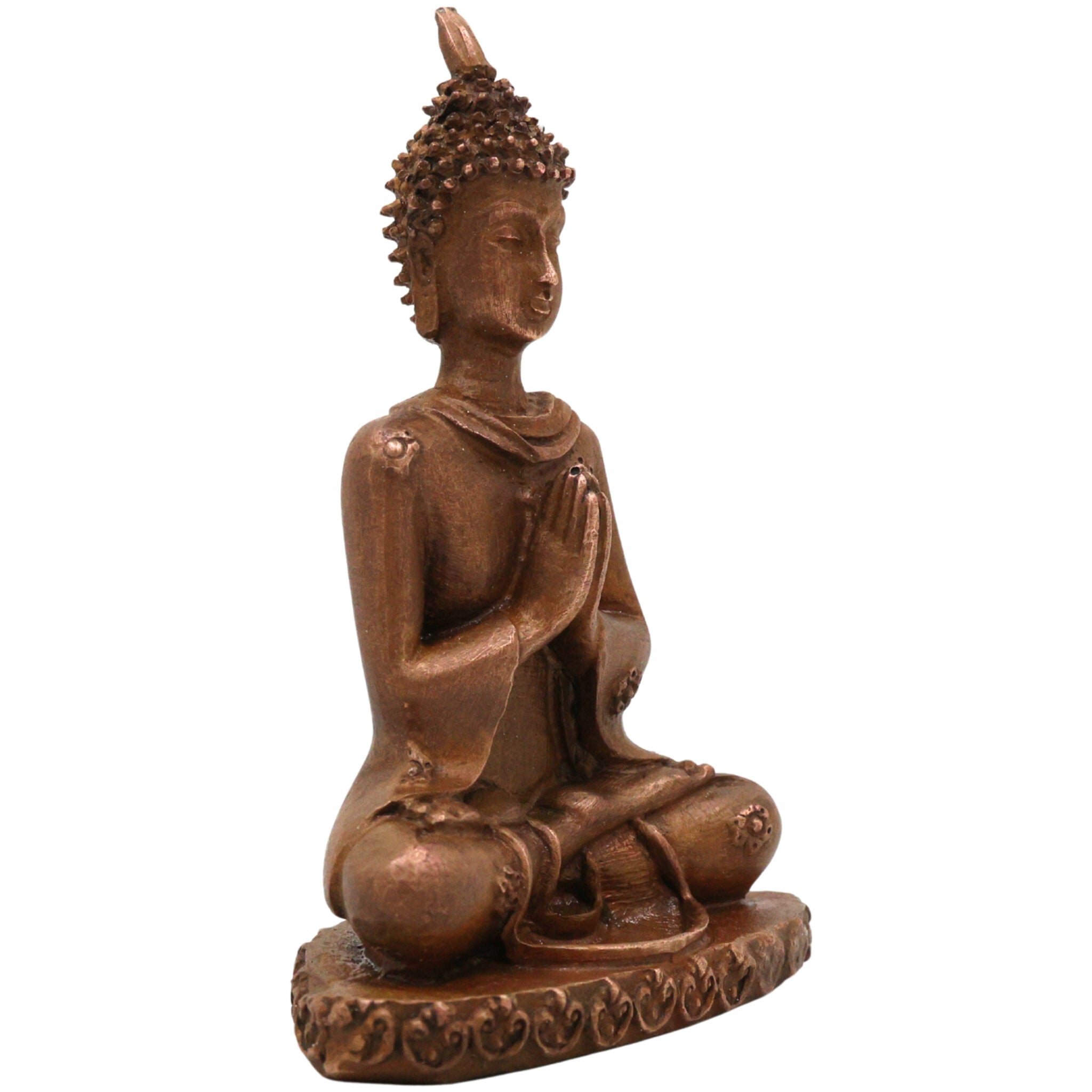 Bronze Buddha Idol | Gautam Buddha Statue | Meditating Shakyamuni | Panchaloha / Ashtadhatu Spiritual Figurine | Lord Tathagata Decor, Brown, 3 Inch, 1 Piece