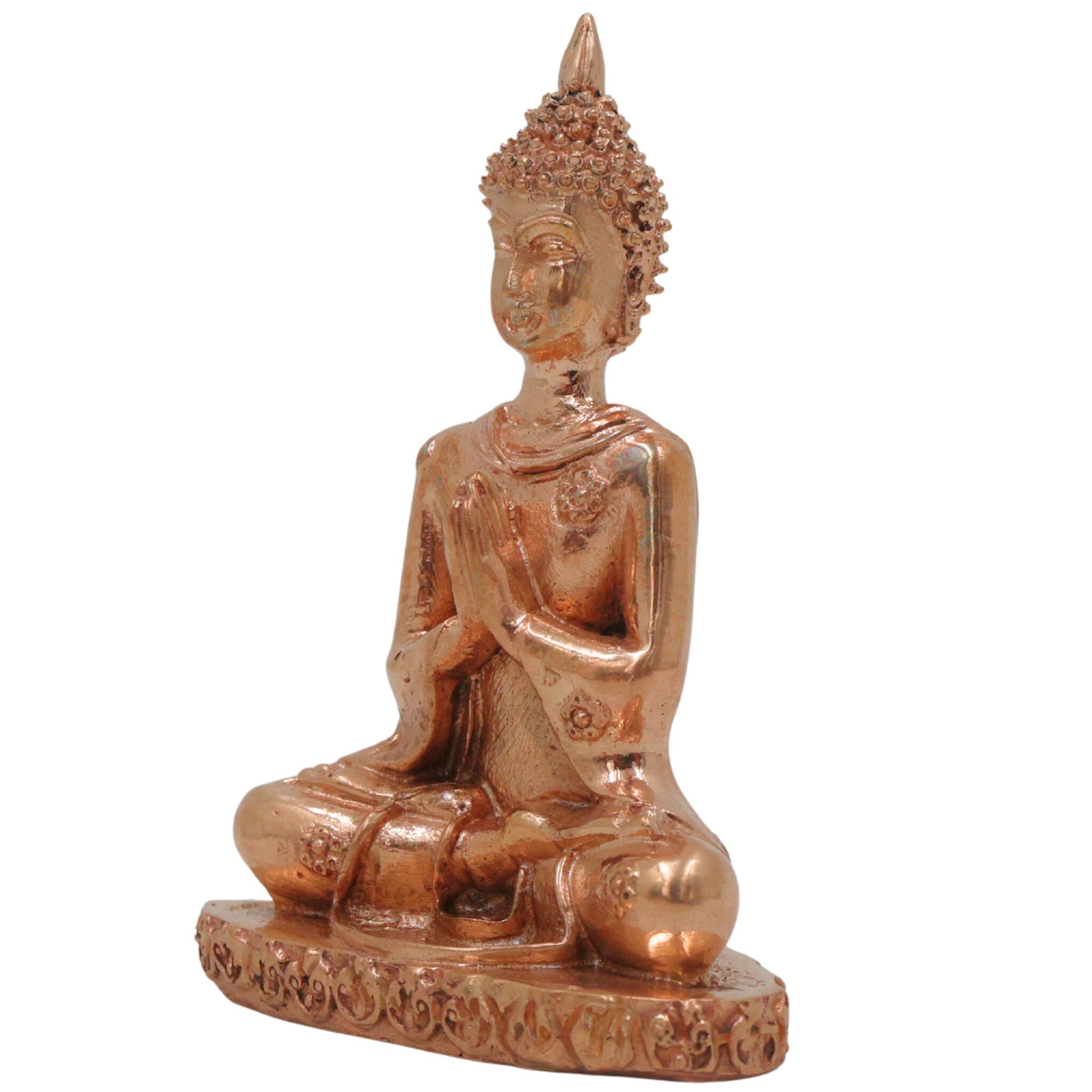 Bronze Buddha Idol | Handcrafted Meditation Shankya Muni Murti, Spiritual Decor, Gold, 3 Inch, 1 Piece