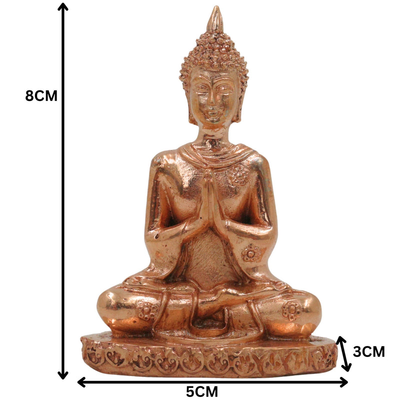 Bronze Buddha Idol | Handcrafted Meditation Shankya Muni Murti, Spiritual Decor, Gold, 3 Inch, 1 Piece