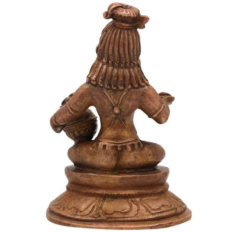 Bronze Handmade Krishna Idol, Panchaloha Murti, Gopal Govinda Kanhaiya Balakrishna Chola Art Statue, Brown, 3 Inch, 1 Piece