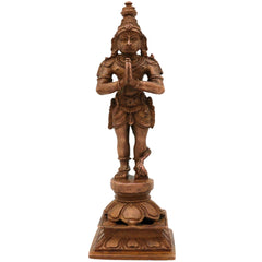 Bronze Handcrafted Hanuman Idol | Maruti Bajrangbali Panchaloha Murti | Anjaneya Pavanputra Temple & Home Decor, Brown, 5.5 Inch, 1 Piece