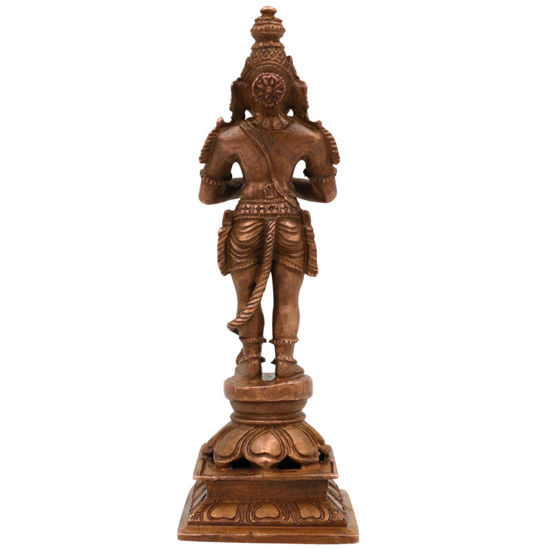 Bronze Handcrafted Hanuman Idol | Maruti Bajrangbali Panchaloha Murti | Anjaneya Pavanputra Temple & Home Decor, Brown, 5.5 Inch, 1 Piece