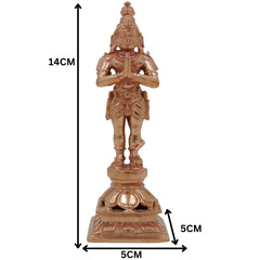 Bronze Hanuman Idol | Anjaneya Statue | Maruti Murti | Bajrangbali Figurine | Panchaloha Handcrafted Murti, Gold, 5.5 Inch, 1 Piece