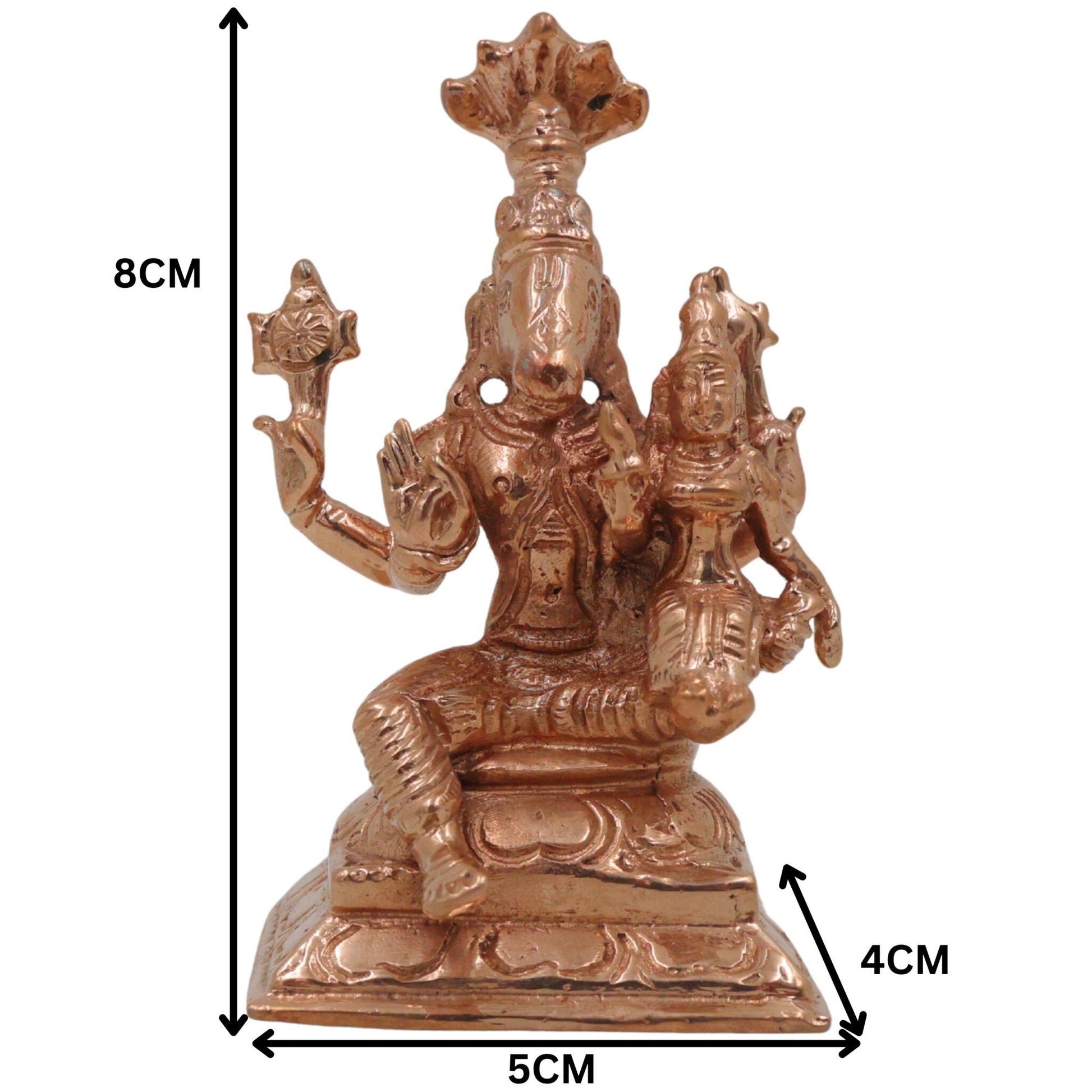 Bronze Varaha Lakshmi Idol, Panchaloha Varahi Amman Statue, Bhudevi Deity, Handcrafted Chola Art, Ashtadhatu Temple Collectible, Gold, 3 Inch, 1 Piece
