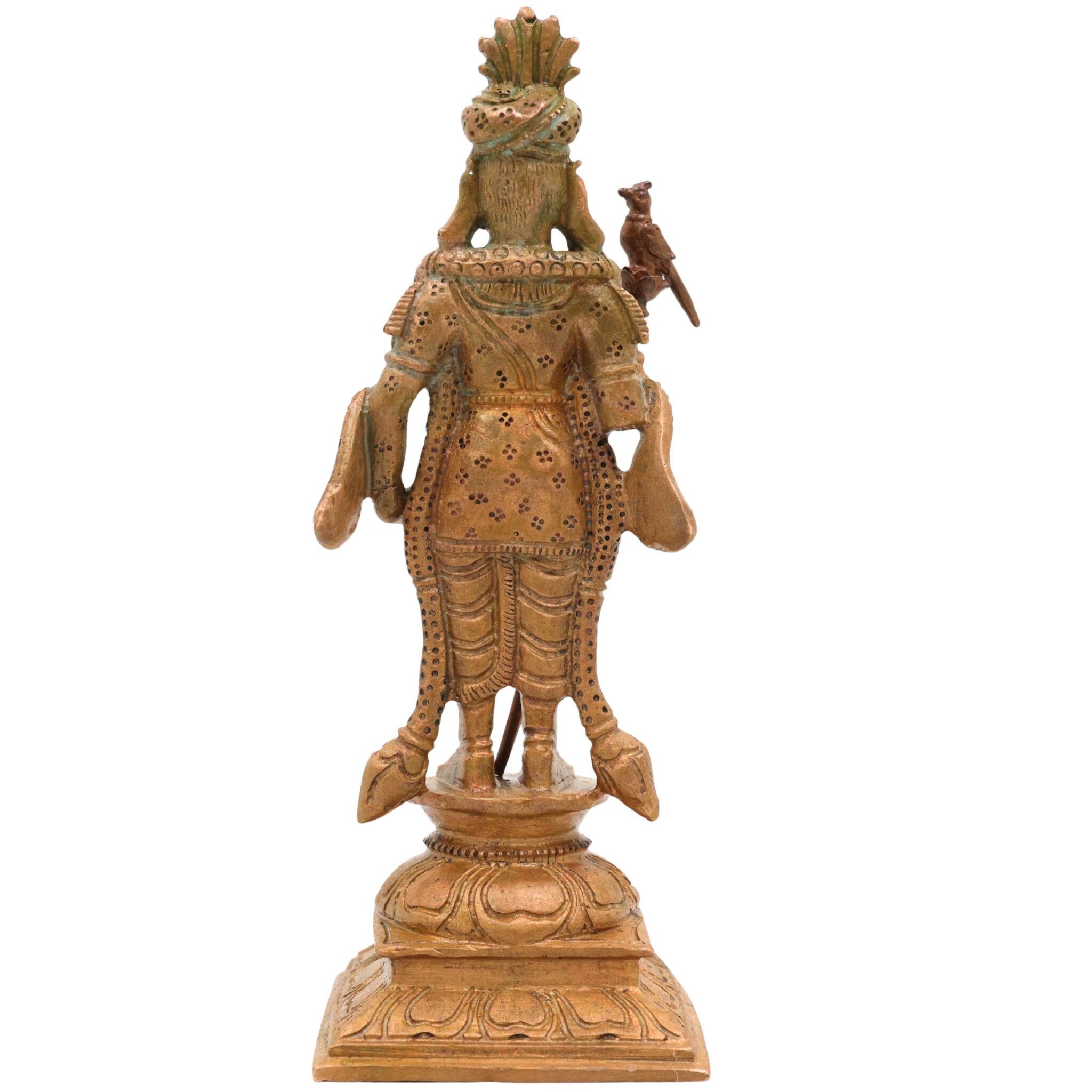 Bronze Palani Murugan Idol | Lord Murugan Statue | Panchaloha Subramanya Murti | Lord Kartikeya Chola Art Idol | South Indian Temple Murugan, Brown, 6 Inch, 1 Piece