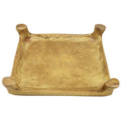 Brass Chowki, Handmade Pooja Platform, Spiritual Bajot Temple & Home Decor, Gold, 4 Inch, 1 Piece