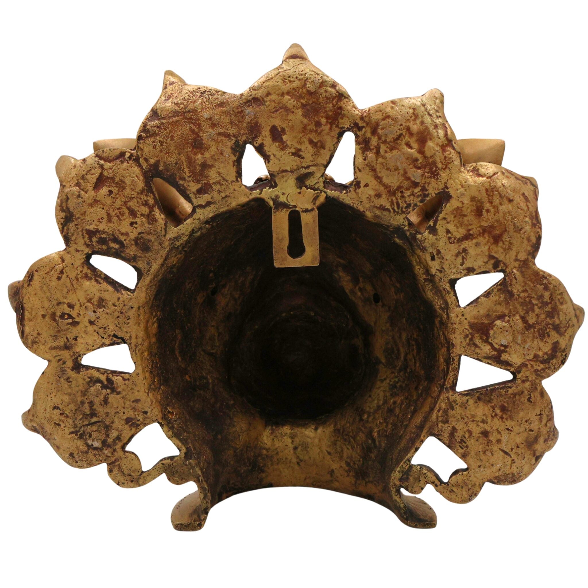 Brass Varaha Face Idol | Lord Vishnu Varaha Avatar Wall Hanging Sculpture for Temple & Home Decor, Gold, 9.5 Inch, 1 Piece