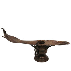 Brass Antique Kerala Lamp | Handcrafted Nilavilakku Deepam for Pooja, Temple & Home Décor, Gold, 7 Inch, 1 Piece