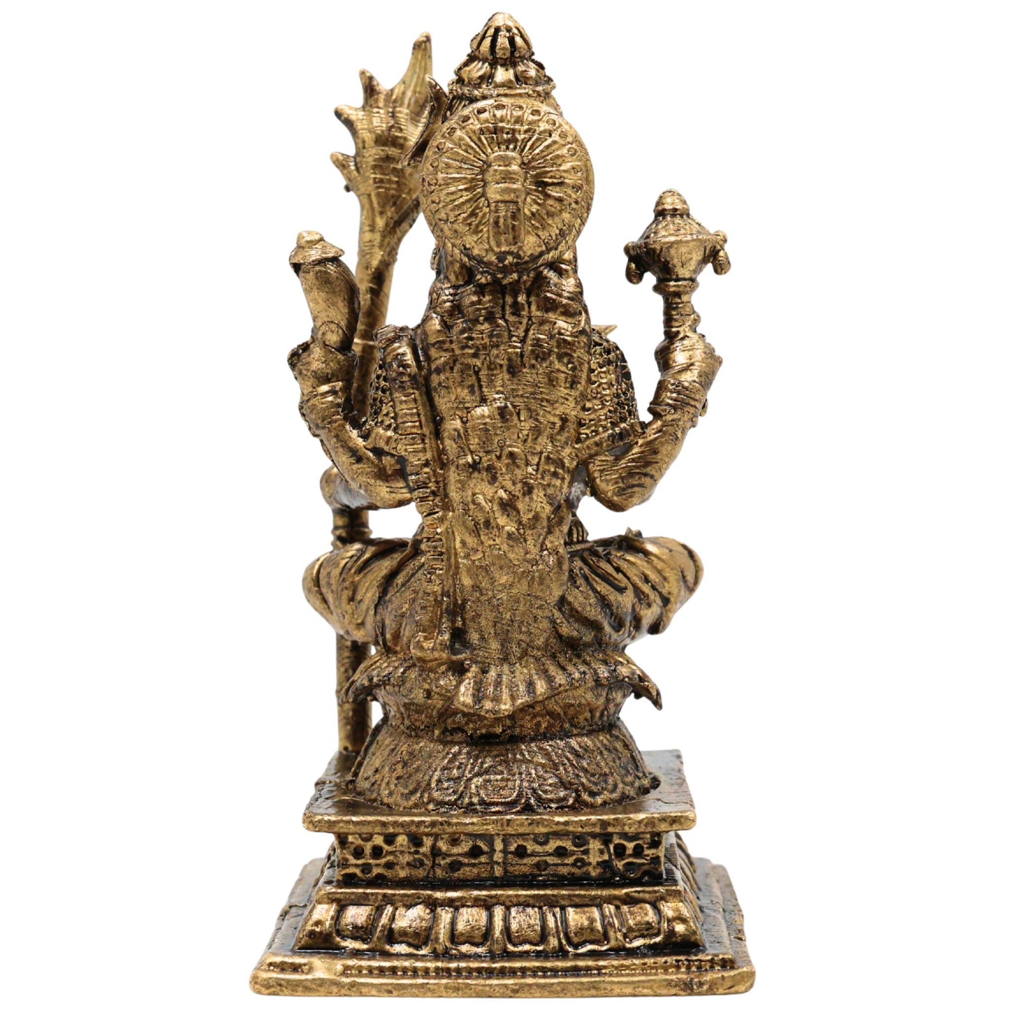 Brass Small Kamakshi Idol, Rajarajeswari Murti, Pratima, Vigraham, Bhagwati Statue for Pooja, Home Decor & Spiritual Gifts, Gold, 3 Inch, 1 Piece