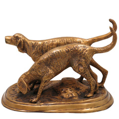 Brass Dog Idol, Peetal Dog Statue, Kutta Ka Murti Figurine, Indian Desi Dog Sculpture, Gold, 6 Inch, 1 Piece