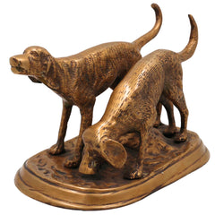 Brass Dog Idol, Peetal Dog Statue, Kutta Ka Murti Figurine, Indian Desi Dog Sculpture, Gold, 6 Inch, 1 Piece